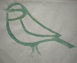 printed bird