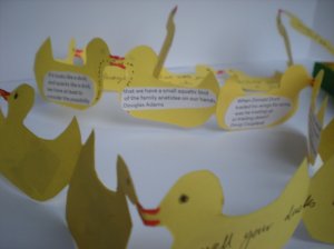 yellow ducks concertina accordian