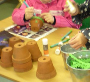 craft painted plant pots